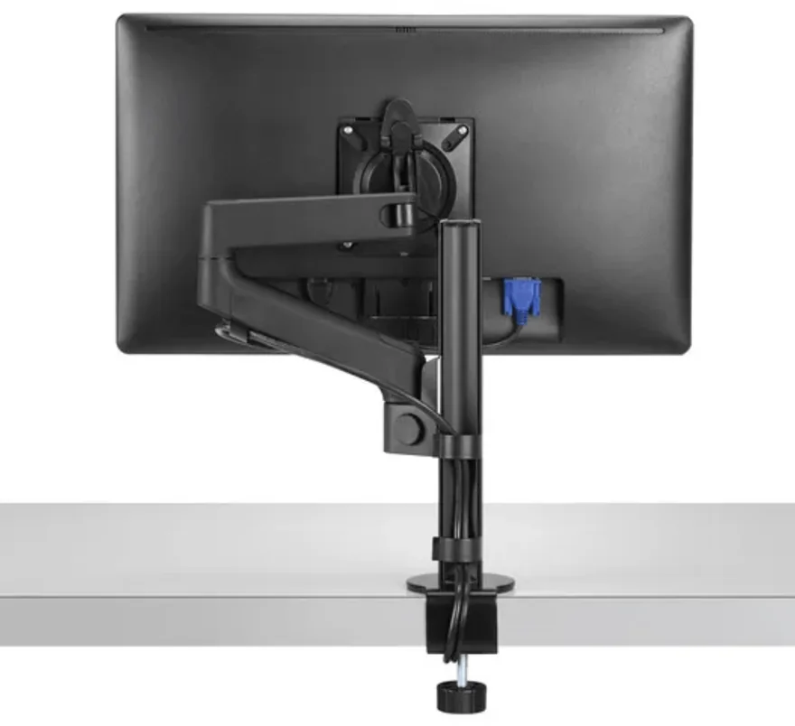 Braço articulado de monitor Lima preso à mesa